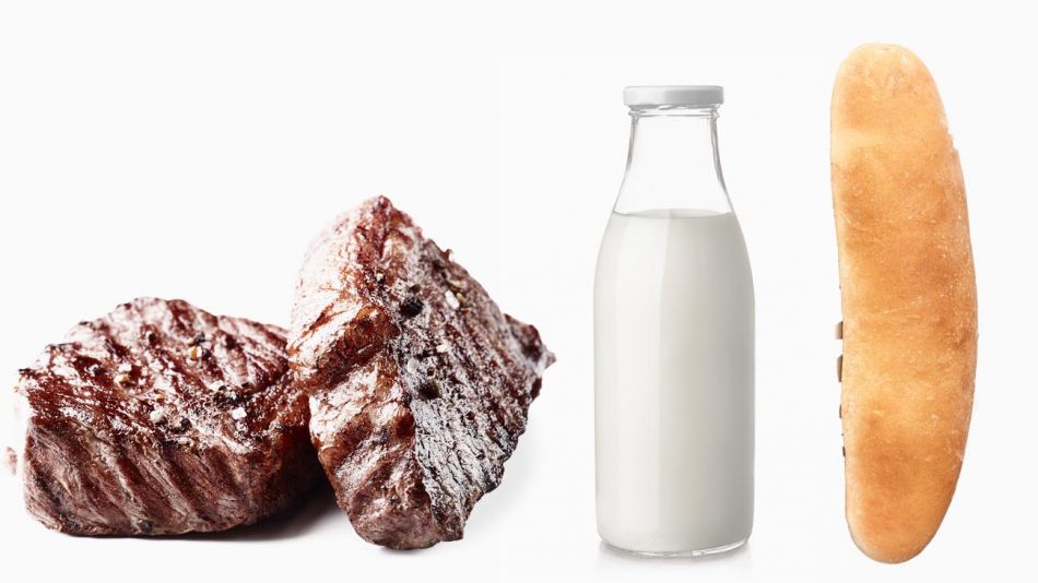 Carne, pan y leche: un cuarto del precio son impuestos