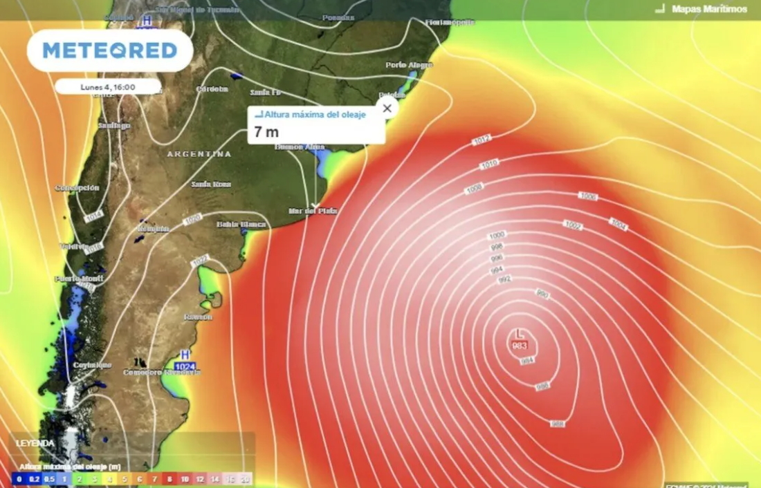 Advierten por un intenso Mar de Fondo que podría afectar las costas de Necochea y Mar del Plata