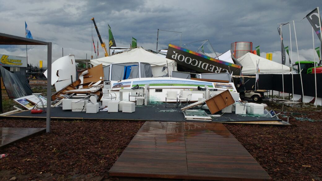 Expoagro  cerró con sabor amargo por una violenta tormenta