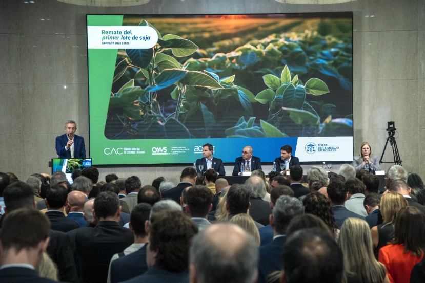 Récord en la BCR: el primer lote de soja se remató a $1,8 millones por tonelada y lo recaudado será donado a UNICEF