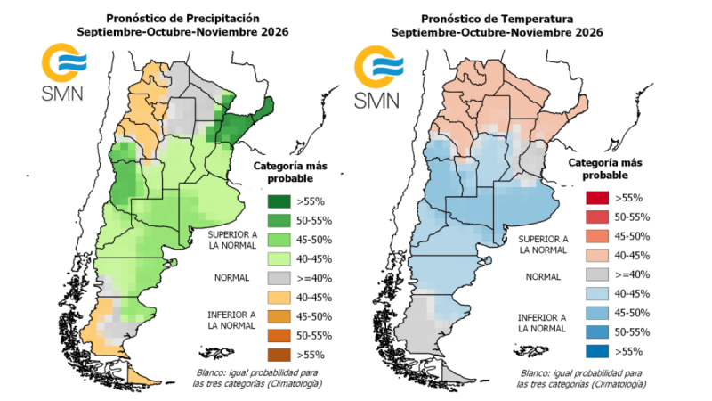 Primavera con lluvias y temperaturas por debajo de lo normal: qué puede esperar el sudeste bonaerense