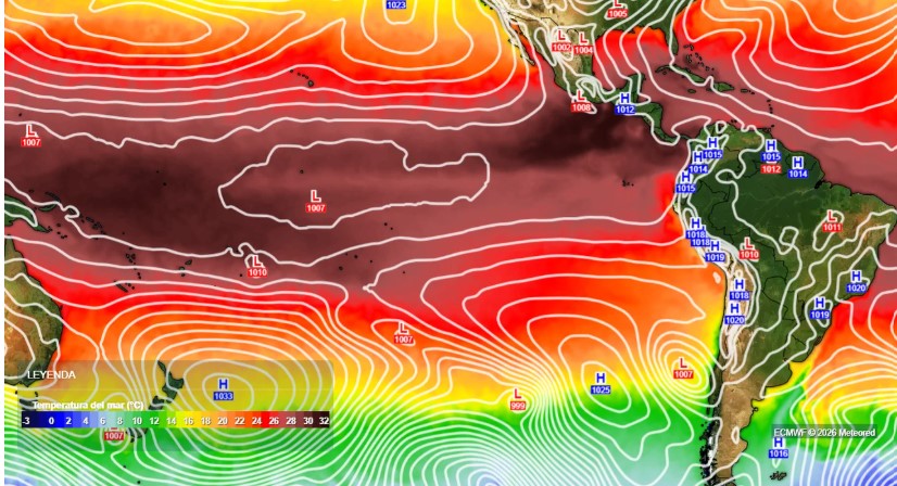 El Niño gana intensidad y anticipa un trimestre con lluvias abundantes en gran parte del país